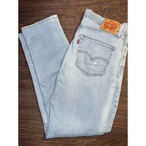 Levi's 511 Men's 36x32 Light Wash Denim Blue Jeans Stretch Distressed
